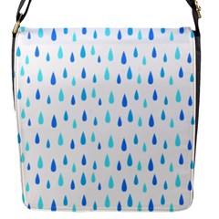 Water Rain Blue Flap Messenger Bag (s)
