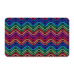 Wave Chevron Rainbow Color Magnet (rectangular) by Alisyart