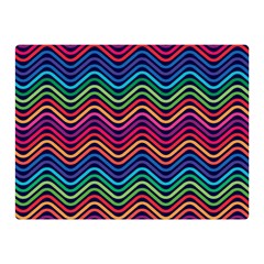 Wave Chevron Rainbow Color Double Sided Flano Blanket (mini) 