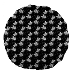 Butterfly Black Large 18  Premium Round Cushions