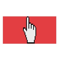 Cursor Index Finger White Red Satin Shawl by Alisyart
