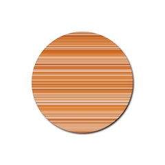 Line Brown Rubber Round Coaster (4 Pack) 
