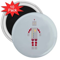 Machine Engine Robot 3  Magnets (10 Pack)  by Alisyart