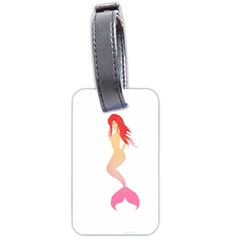 Mermaid Illustrator Beach Fish Sea Pink Red Luggage Tags (one Side) 