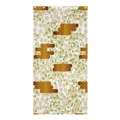 Flower Floral Leaf Rose Pink White Green Gold Shower Curtain 36  X 72  (stall)  by Alisyart