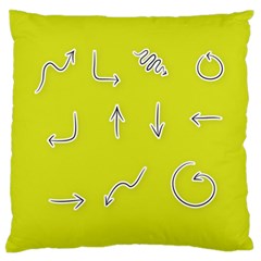 Arrow Line Sign Circle Flat Curve Large Flano Cushion Case (one Side) by Amaryn4rt