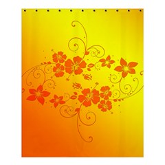 Flowers Floral Design Flora Yellow Shower Curtain 60  X 72  (medium) 