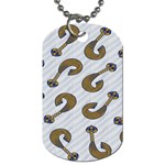 African Fabric Hair Wave Chevron Dog Tag (One Side) Front