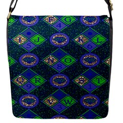African Fabric Number Alphabeth Diamond Flap Messenger Bag (s) by Alisyart