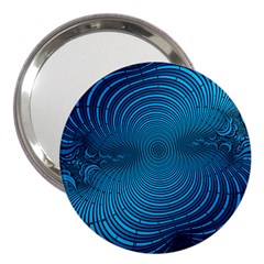 Abstract Fractal Blue Background 3  Handbag Mirrors by Amaryn4rt