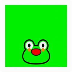 Animals Frog Face Green Medium Glasses Cloth (2-side)