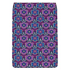 African Fabric Flower Purple Flap Covers (l)  by Alisyart