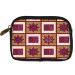 African Fabric Star Plaid Gold Blue Red Digital Camera Cases Front