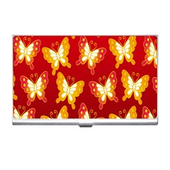 Butterfly Gold Red Yellow Animals Fly Business Card Holders by Alisyart
