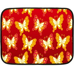 Butterfly Gold Red Yellow Animals Fly Fleece Blanket (mini)