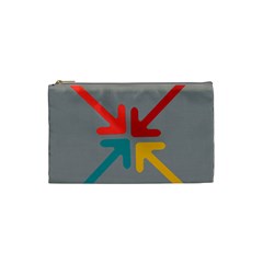 Arrows Center Inside Middle Cosmetic Bag (small)  by Amaryn4rt