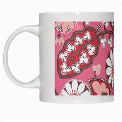 Flower Floral Red Blush Pink White Mugs