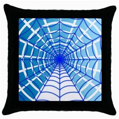 Cobweb Network Points Lines Throw Pillow Case (black) by Amaryn4rt