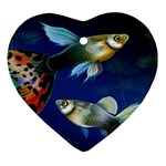 Marine Fishes Heart Ornament (Two Sides)