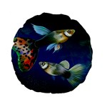 Marine Fishes Standard 15  Premium Flano Round Cushions