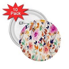 Vector Floral Art 2 25  Buttons (10 Pack)  by Amaryn4rt