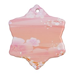 Season Flower Floral Pink Ornament (snowflake) by Alisyart