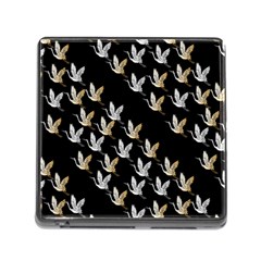 Goose Swan Gold White Black Fly Memory Card Reader (square) by Alisyart