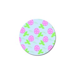Spring Flower Tulip Floral Leaf Green Pink Golf Ball Marker (4 Pack) by Alisyart