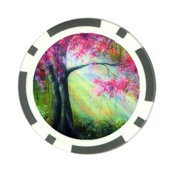 Forests Stunning Glimmer Paintings Sunlight Blooms Plants Love Seasons Traditional Art Flowers Sunsh Poker Chip Card Guard (10 Pack) by Amaryn4rt
