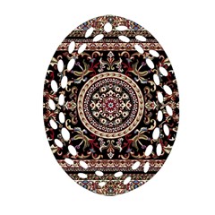 Vectorized Traditional Rug Style Of Traditional Patterns Oval Filigree Ornament (two Sides) by Amaryn4rt