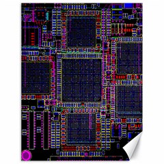 Technology Circuit Board Layout Pattern Canvas 18  X 24   by Amaryn4rt