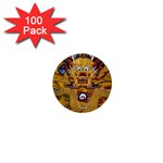 Chinese Dragon Pattern 1  Mini Buttons (100 pack)  Front