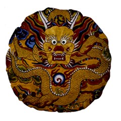 Chinese Dragon Pattern Large 18  Premium Flano Round Cushions by Amaryn4rt