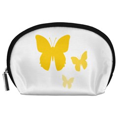 Yellow Butterfly Animals Fly Accessory Pouches (large) 