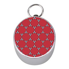 Circle Red Purple Mini Silver Compasses by Alisyart