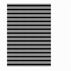 Black White Line Fabric Large Garden Flag (two Sides) by Alisyart
