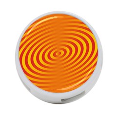 Circle Line Orange Hole Hypnotism 4-port Usb Hub (two Sides)  by Alisyart