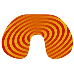 Circle Line Orange Hole Hypnotism Travel Neck Pillows by Alisyart