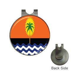 Coconut Tree Wave Water Sun Sea Orange Blue White Yellow Green Hat Clips With Golf Markers