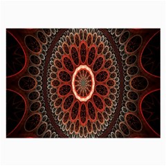 Circles Shapes Psychedelic Symmetry Large Glasses Cloth (2-side) by Alisyart