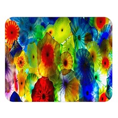 Green Jellyfish Yellow Pink Red Blue Rainbow Sea Double Sided Flano Blanket (large)  by Alisyart