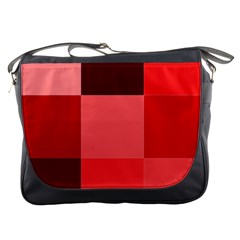 Red Flag Plaid Messenger Bags by Alisyart