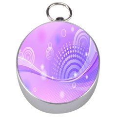 Purple Circle Line Light Silver Compasses by Alisyart
