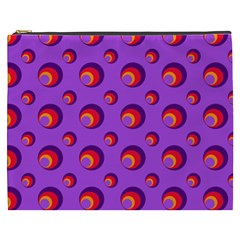 Scatter Shapes Large Circle Red Orange Yellow Circles Bright Cosmetic Bag (xxxl) 