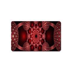 Lines Circles Red Shadow Magnet (name Card) by Alisyart