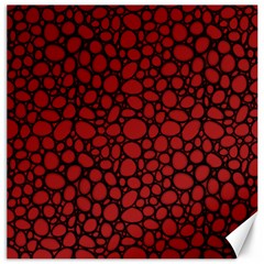 Tile Circles Large Red Stone Canvas 12  X 12  