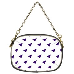 Triangle Purple Blue White Chain Purses (two Sides) 