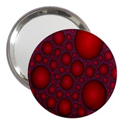 Voronoi Diagram Circle Red 3  Handbag Mirrors by Alisyart