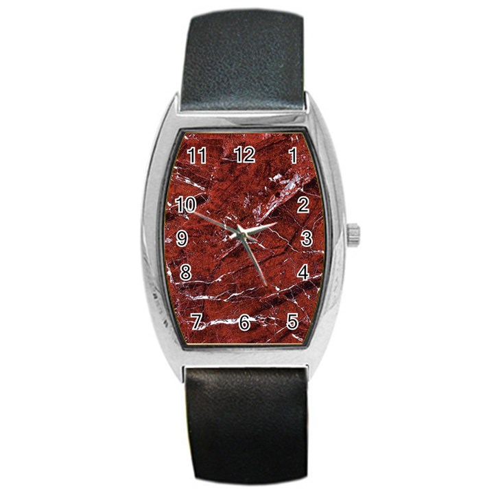 Texture Stone Red Barrel Style Metal Watch