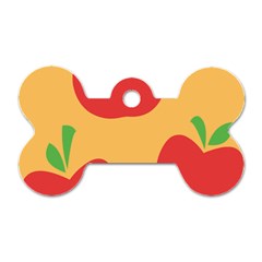 Apple Fruit Red Orange Dog Tag Bone (two Sides)
